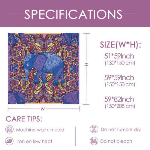 Elephant Tapestry - Elephant Tapestry Flower Psychedelic Tapestry Indian Bohemian Tapestries Colorful Hippie Hippy Wall Hanging for Room and drop shipping