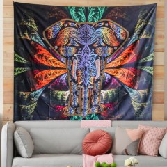 Bohemian Elephant Tapestry - Mandala Boho Vintage Watercolor Yoga Tapestries Wall Hanging Indian Art Home Decoration Bedroom Decor Living Room for drop shipping