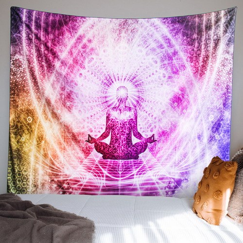 Meditation Yoga Hippie Psychedelic Mandala Tapestry Yoga Tapestries Wall Hanging Home Decoration Bedroom Decor Living Room Door Curtain Balcony Room Divider for drop shipping