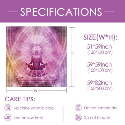 Meditation Yoga Hippie Psychedelic Mandala Tapestry Yoga Tapestries Wall Hanging Home Decoration Bedroom Decor Living Room Door Curtain Balcony Room Divider for drop shipping