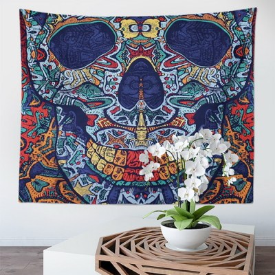 Skull Gothic Tapestry Hippy Wall Hanging Skeletons Colorful Wall Tapestry Bohemian Mysterious Abstract Wall Decor for Bedroom and drop shipping