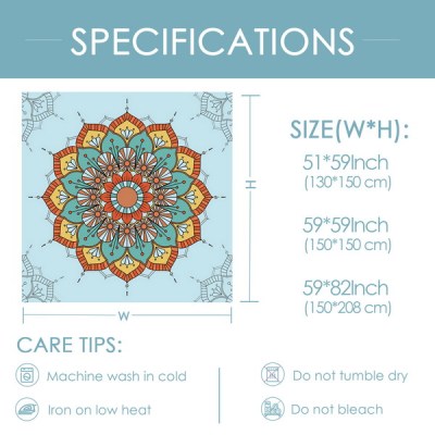 Bohemian Mandala Tapestry Hippie Tapestries Psychedelic Peacock Boho Tapestry Wall Hanging for Bedroom