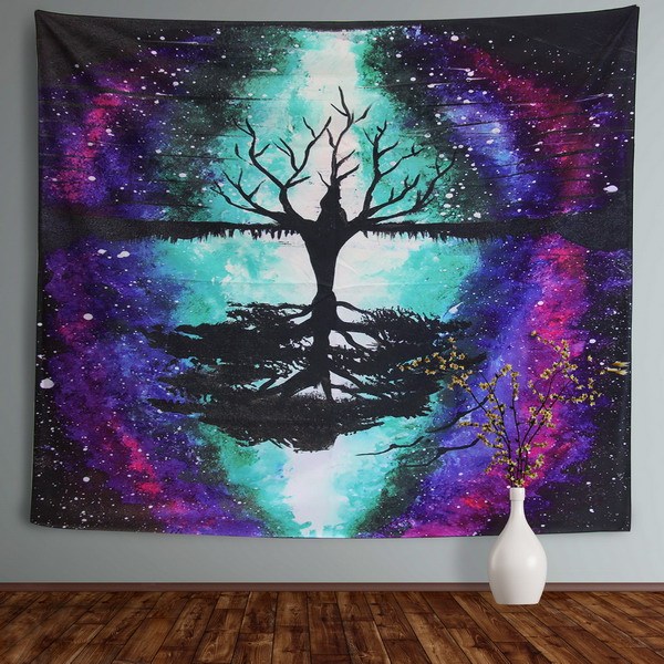 Sinonarui Tapestry Psychedelic Moon Tapestry Forest Colorful Wall Hanging Tapestry for Bedroom Living Room Dorm College Indie Room Decor