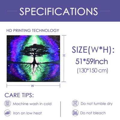 Sinonarui Tapestry Psychedelic Moon Tapestry Forest Colorful Wall Hanging Tapestry for Bedroom Living Room Dorm College Indie Room Decor