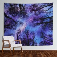 Sinonarui Forest Starry Tapestry Starry Sky Tapestry Moon and Stars Tapestry Galaxy Tapestry Wall Hanging Forest Tapestry Night Sky Tapestry Wall Tapestry for Dorm Living Room Bedroom