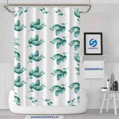 Sinonarui Green Leaves Fashion Shower Curtain Home Decor