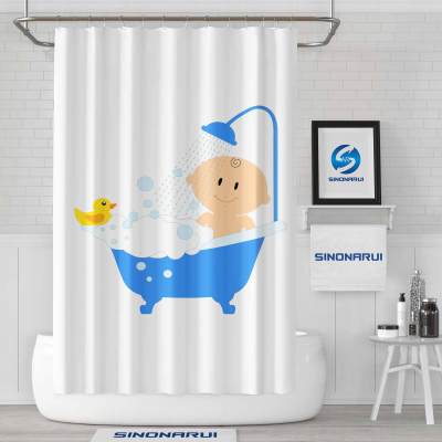 Sinonarui Cute Baby Cartoon Fashion Shower Curtain Home Decor