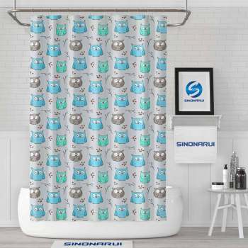Sinonarui Cartoon Owl Pattern Fashion Shower Curtain Home Decor