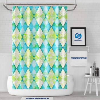 Sinonarui Diamond Shape Pattern Fashion Shower Curtain Home Decor