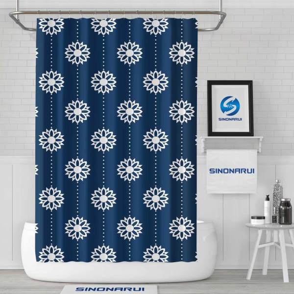 Sinonarui Flower Pattern Fashion Shower Curtain Home Decor