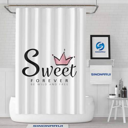 Sinonarui Sweet Design for Girls Mordern Shower Fashion Shower Curtain Home Decor