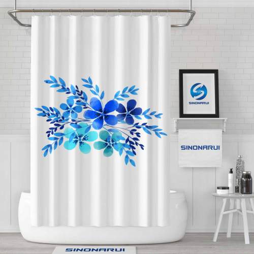 Sinonarui Flower Pattern Mordern Shower Fashion Shower Curtain Home Decor