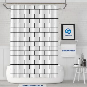 Sinonarui Geometric Pattern Mordern Shower Fashion Shower Curtain Home Decor