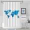 Sinonarui World Map Mordern Shower Fashion Shower Curtain Home Decor