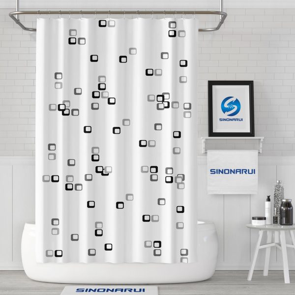 Sinonarui Geometric Square Mordern Shower Fashion Shower Curtain Home Decor