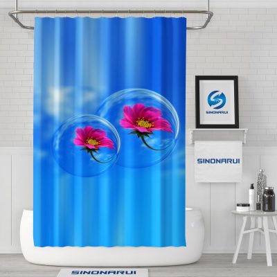 Sinonarui Flower Mordern Shower Fashion Shower Curtain Home Decor