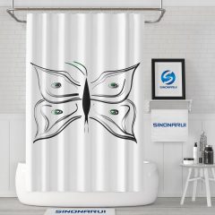 Sinonarui Butterfly Mordern Shower Fashion Shower Curtain Home Decor