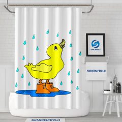 Sinonarui Cute Duck Mordern Shower Fashion Shower Curtain Home Decor
