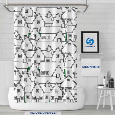 Sinonarui Cartoon Painting Mordern Shower Fashion Shower Curtain Home Decor