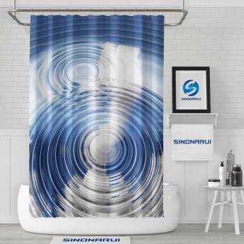 Sinonarui Water Wave Shower Fashion Shower Curtain Home Decor