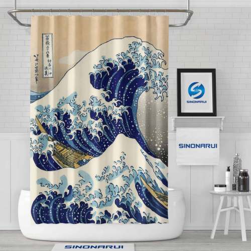 Sinonarui Japan Style Shower Fashion Shower Curtain Home Decor