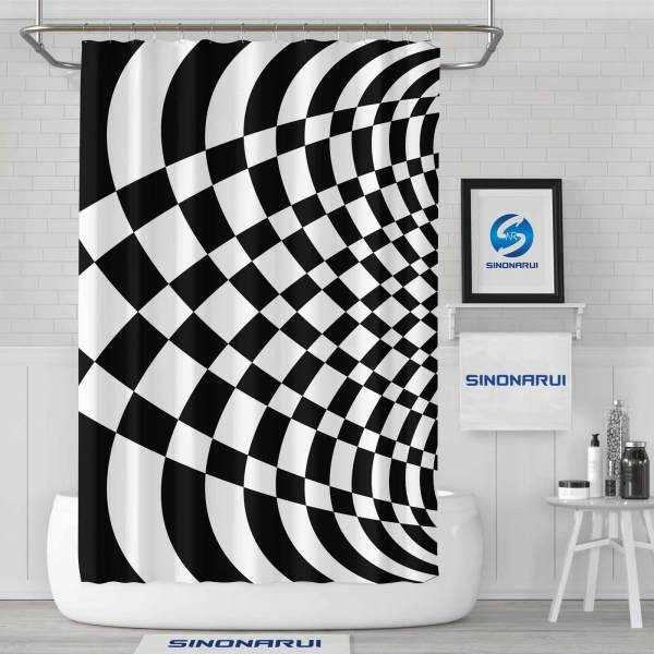 Sinonarui Psychedelic Pattern Shower Fashion Shower Curtain Home Decor