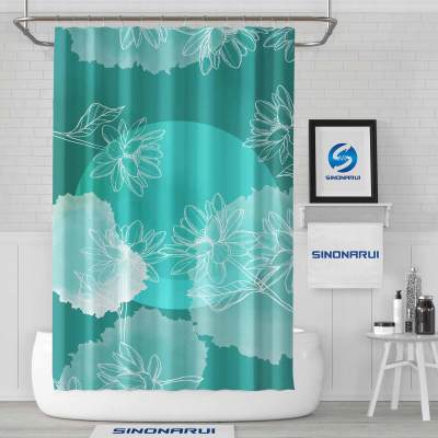 Sinonarui Fresh Color painting Pattern Shower Fashion Shower Curtain Home Decor