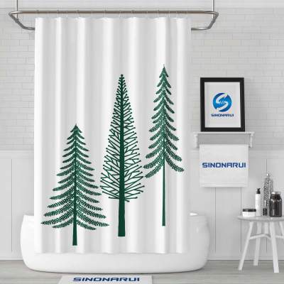 Sinonarui Small Pines Shower Fashion Shower Curtain Home Decor