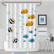 Sinonarui Colorful Fishes Shower Fashion Shower Curtain Home Decor