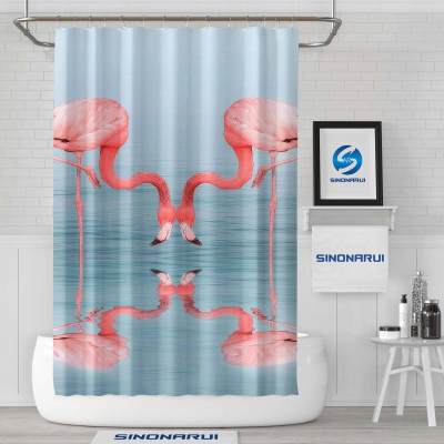 Sinonarui Lovely Flomingos Shower Fashion Shower Curtain Pink Home Decor