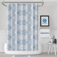 Sinonarui Pattern Light Color Shower Fashion Shower Curtain Pink Home Decor