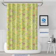 Sinonarui Pattern Light Color Shower Fashion Shower Curtain Pink Home Decor