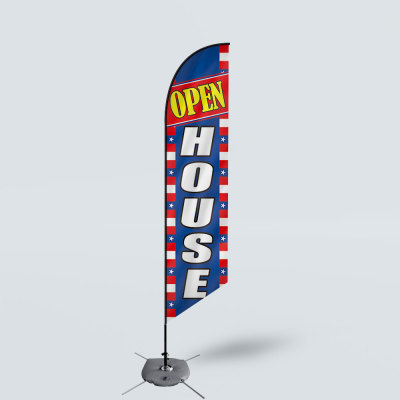 Sinonarui Open House Low Price Hot Selling Custom Pattern Beach Flags Feather Flags