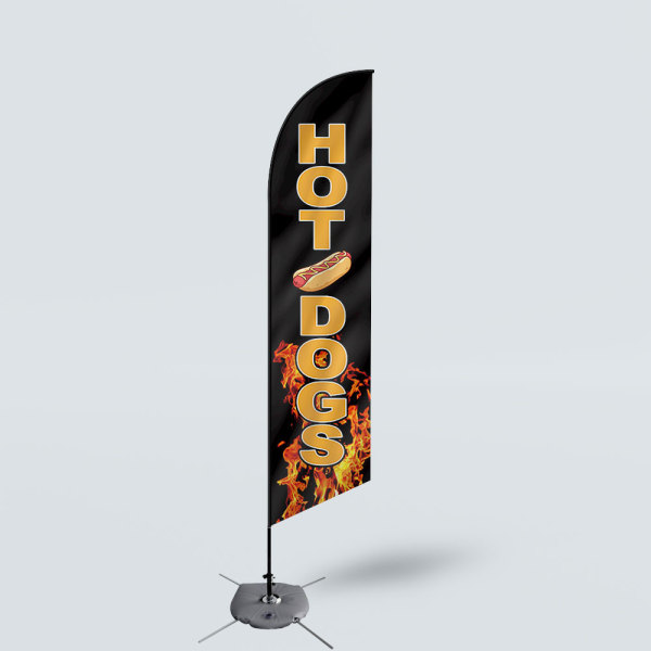 Sinonarui Hot Dogs Low Price Hot Selling Custom Pattern Beach Flags Feather Flags