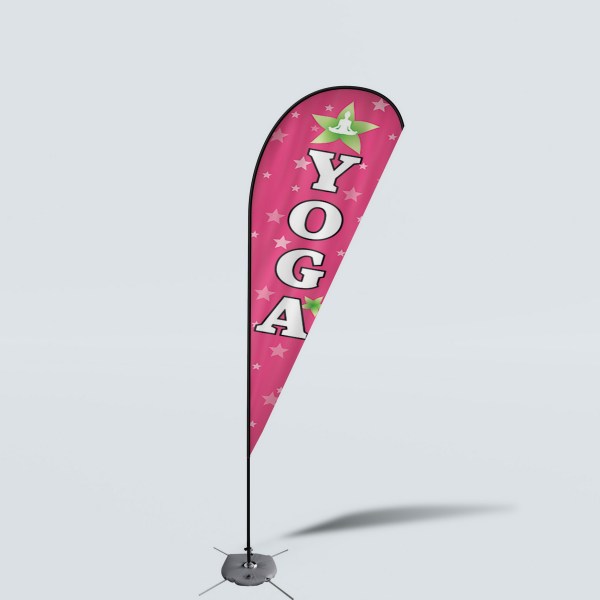 Sinonarui YOGA Low Price Hot Selling Custom Pattern Beach Flags Teardrop Flags