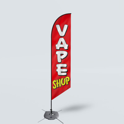 Sinonarui Vape Shop Low Price Hot Selling Custom Pattern Beach Flags Feather Flags