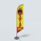 Sinonarui Craw Fish Boil Low Price Hot Selling Custom Pattern Beach Flags Feather Flags
