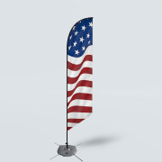 Sinonarui America Flag Low Price Hot Selling Custom Pattern Beach Flags Feather Flags