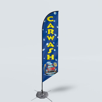 Sinonarui Car Wash Low Price Hot Selling Custom Pattern Beach Flags Feather Flags