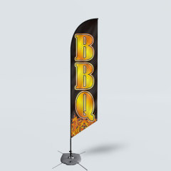 Sinonarui BBQ Low Price Hot Selling Custom Pattern Beach Flags Feather Flags