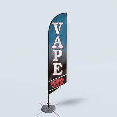 Sinonarui Vape Shop Low Price Hot Selling Custom Pattern Beach Flags Feather Flags