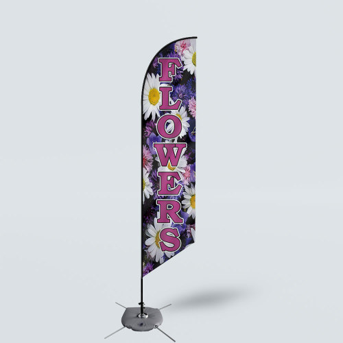 Sinonarui Flowers Low Price Hot Selling Custom Pattern Beach Flags Feather Flags