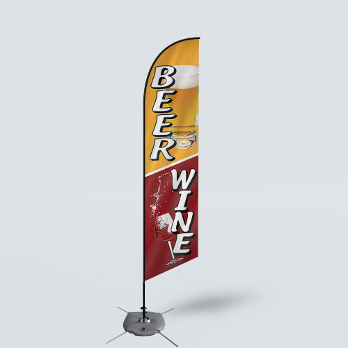 Sinonarui Beer Wine Low Price Hot Selling Custom Pattern Beach Flags Feather Flags