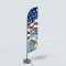 Sinonarui America Eagle Low Price Hot Selling Custom Pattern Beach Flags Feather Flags