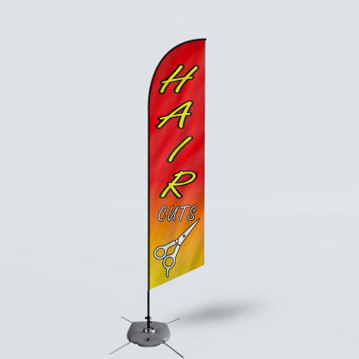 Sinonarui Hairs Cut Low Price Hot Selling Custom Pattern Beach Flags Feather Flags