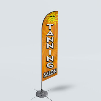 Sinonarui Tanning Salon Low Price Hot Selling Custom Pattern Beach Flags Feather Flags