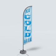 Sinonarui Ice Cold Beer Low Price Hot Selling Custom Pattern Beach Flags Feather Flags