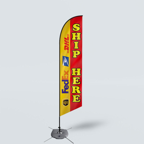 Sinonarui Ship Here Low Price Hot Selling Custom Pattern Beach Flags Feather Flags