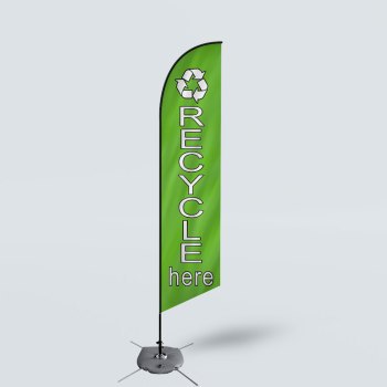 Sinonarui Recycle Here Low Price Hot Selling Custom Pattern Beach Flags Feather Flags