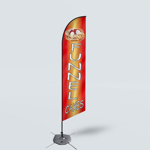 Sinonarui Funnel Cakes Low Price Hot Selling Custom Pattern Beach Flags Feather Flags